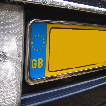 Range Rover L322 Chrome Rear Number Plate Surround ( chromed pla - Click Image to Close